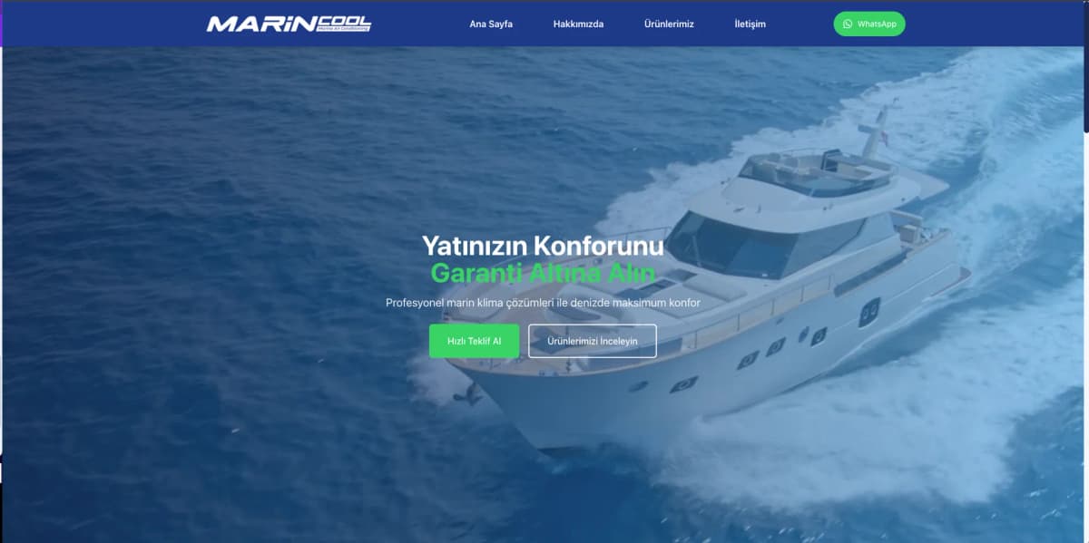 Marincool — экран проекта 2