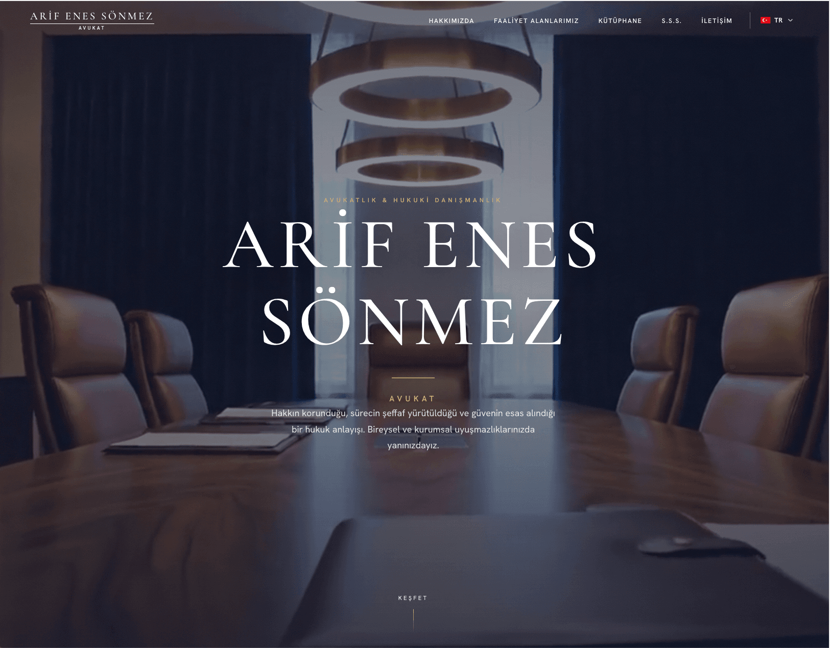Av. Arif Enes Sönmez project screen 1