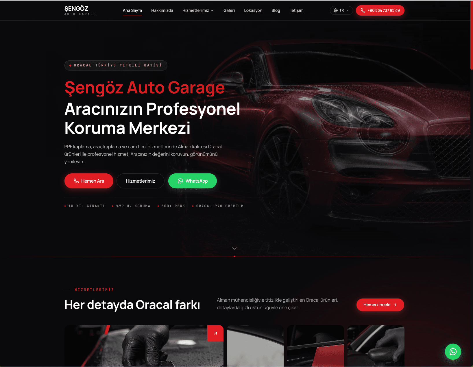 Şengöz Auto Garage project screen 1