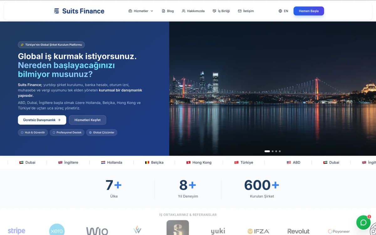 Suits Finance — экран проекта 1