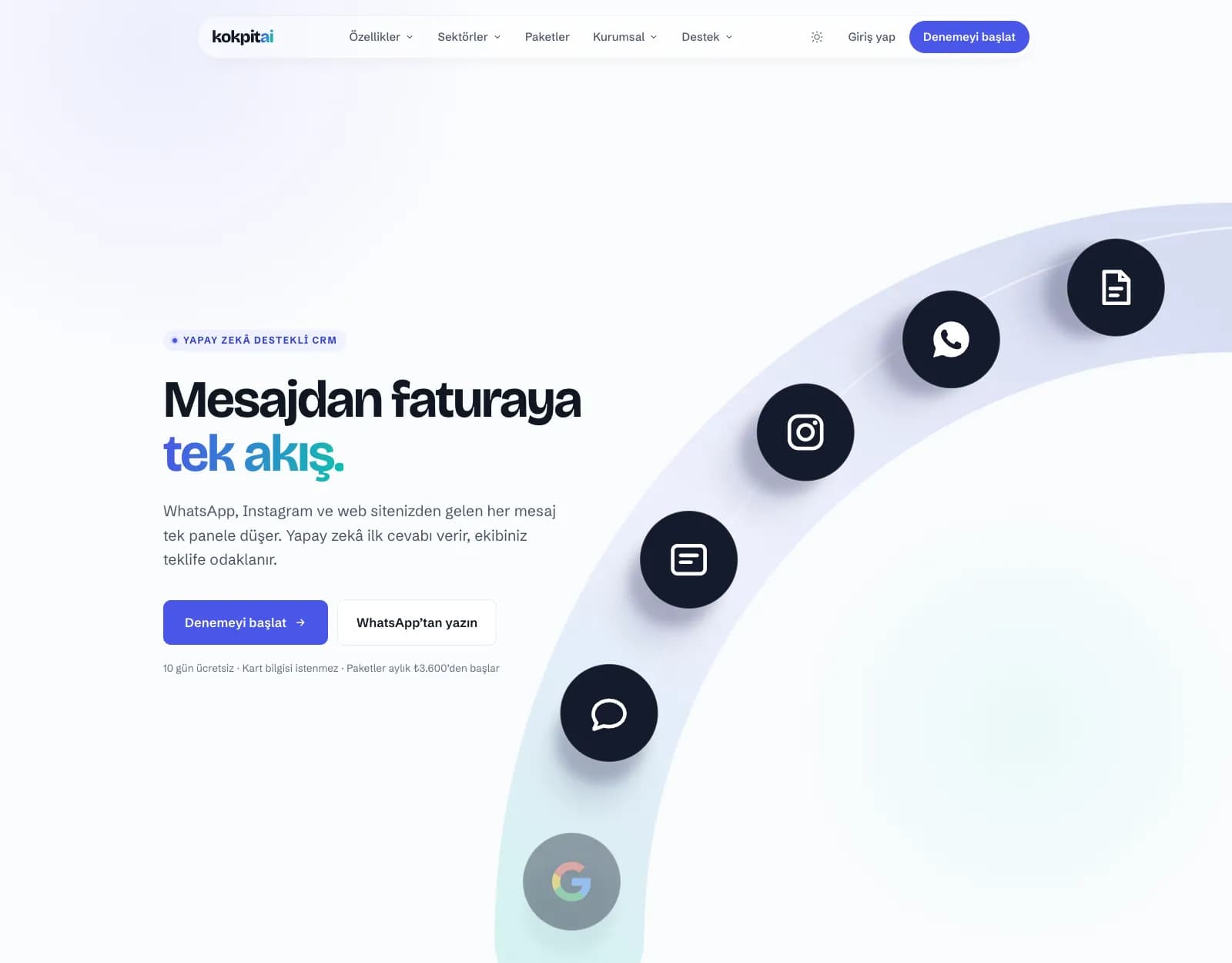 Kokpit AI marketing website homepage