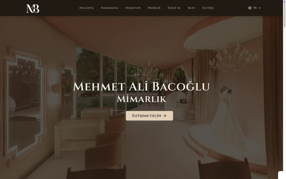 Mehmet Ali Bacoğlu — архитектурное бюро — экран проекта 3