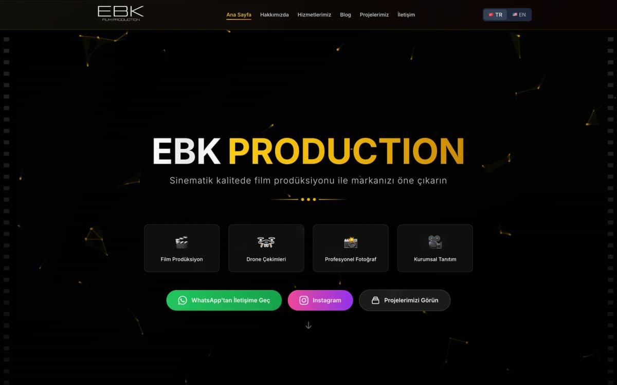 EBK Production — экран проекта 1