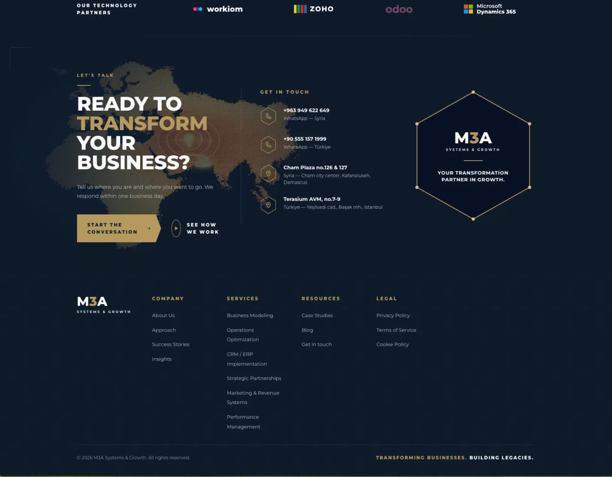 M3A Systems & Growth — экран проекта 2