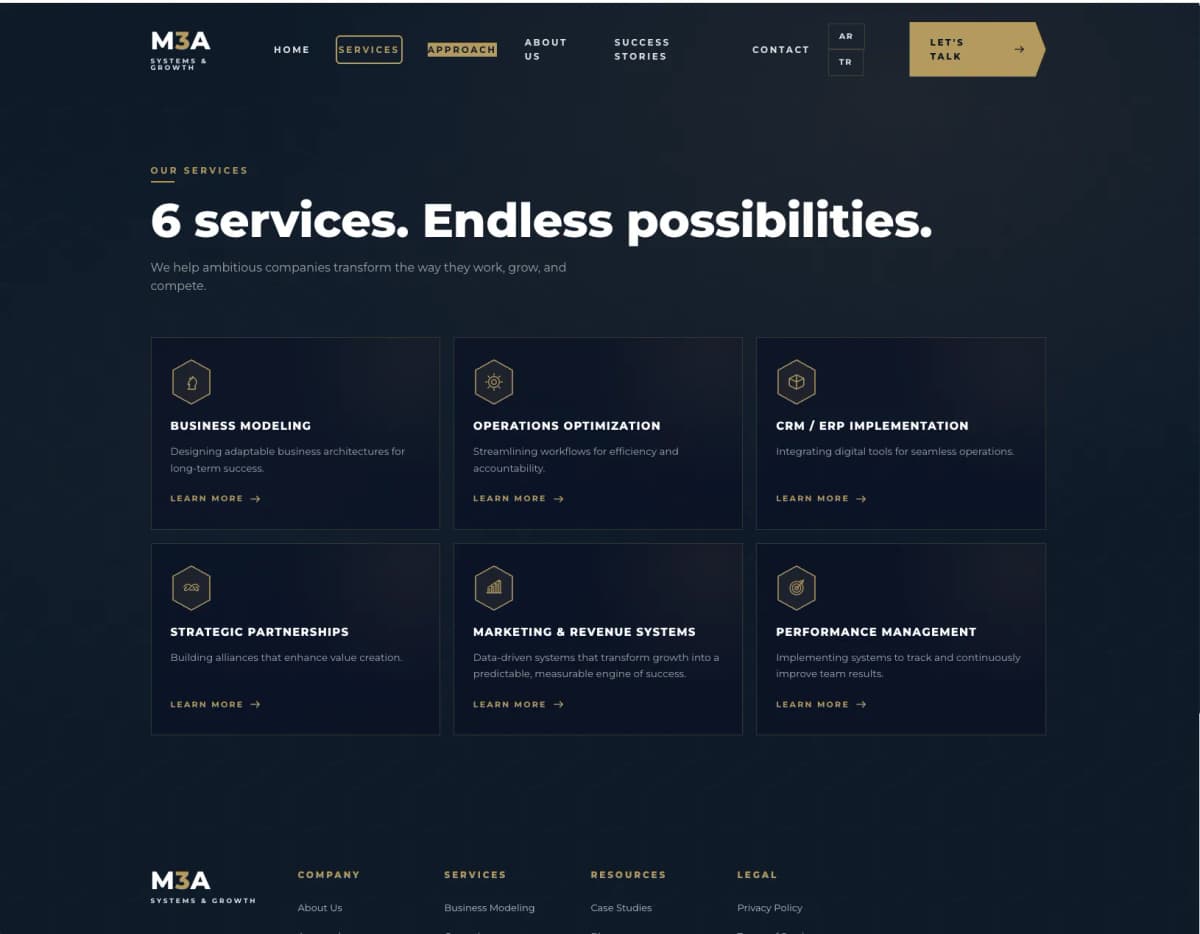 M3A Systems & Growth — экран проекта 4