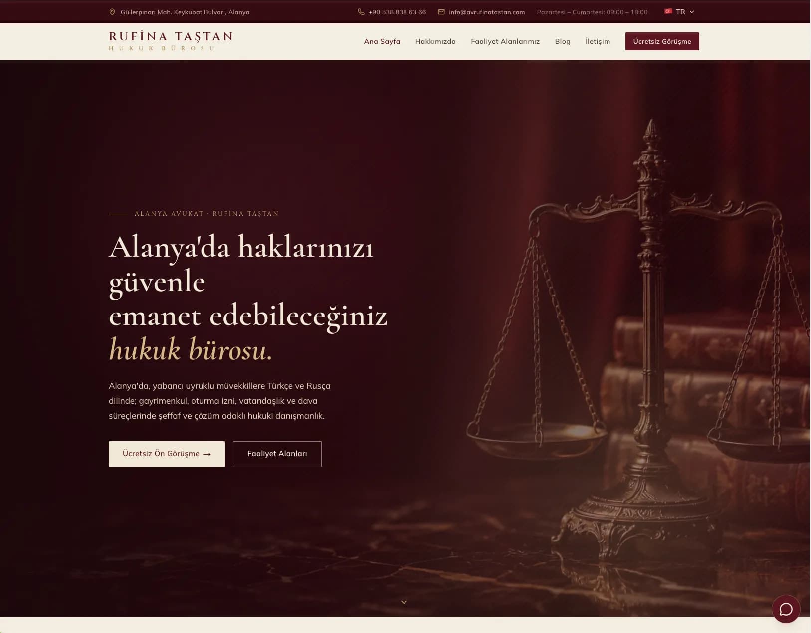 Изображение проекта Rufina Taştan Hukuk Bürosu