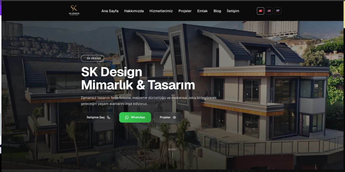 SK Design Turkey — экран проекта 1