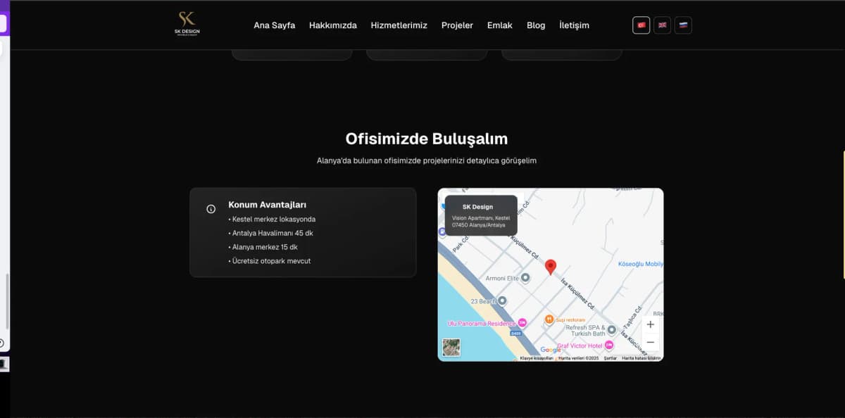 SK Design Turkey — экран проекта 4