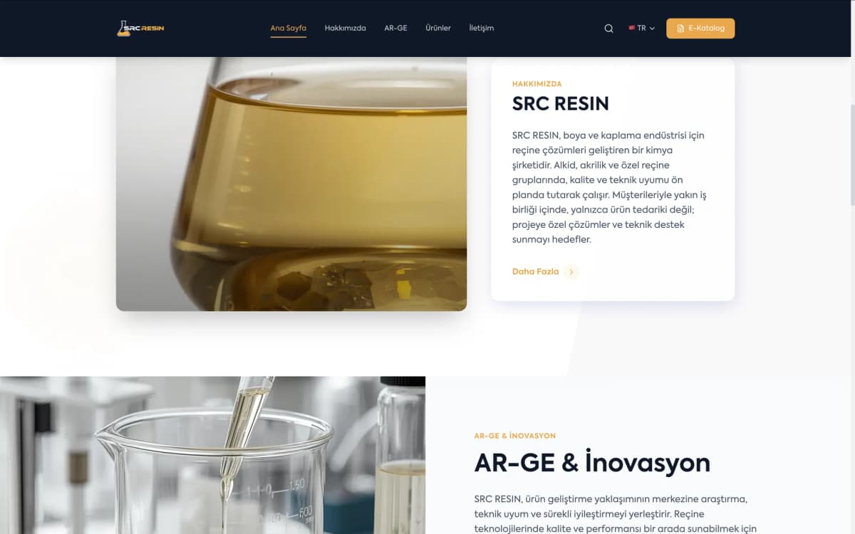 SRC Resin — экран проекта 2