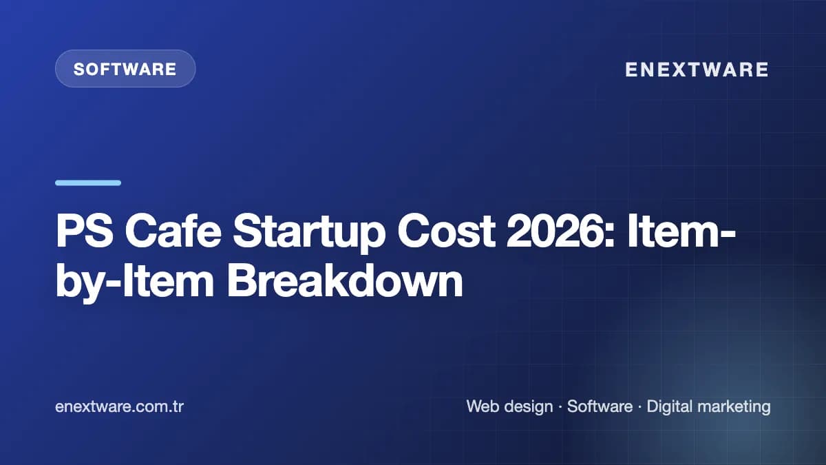 PS Cafe Startup Cost 2026: Item-by-Item Breakdown