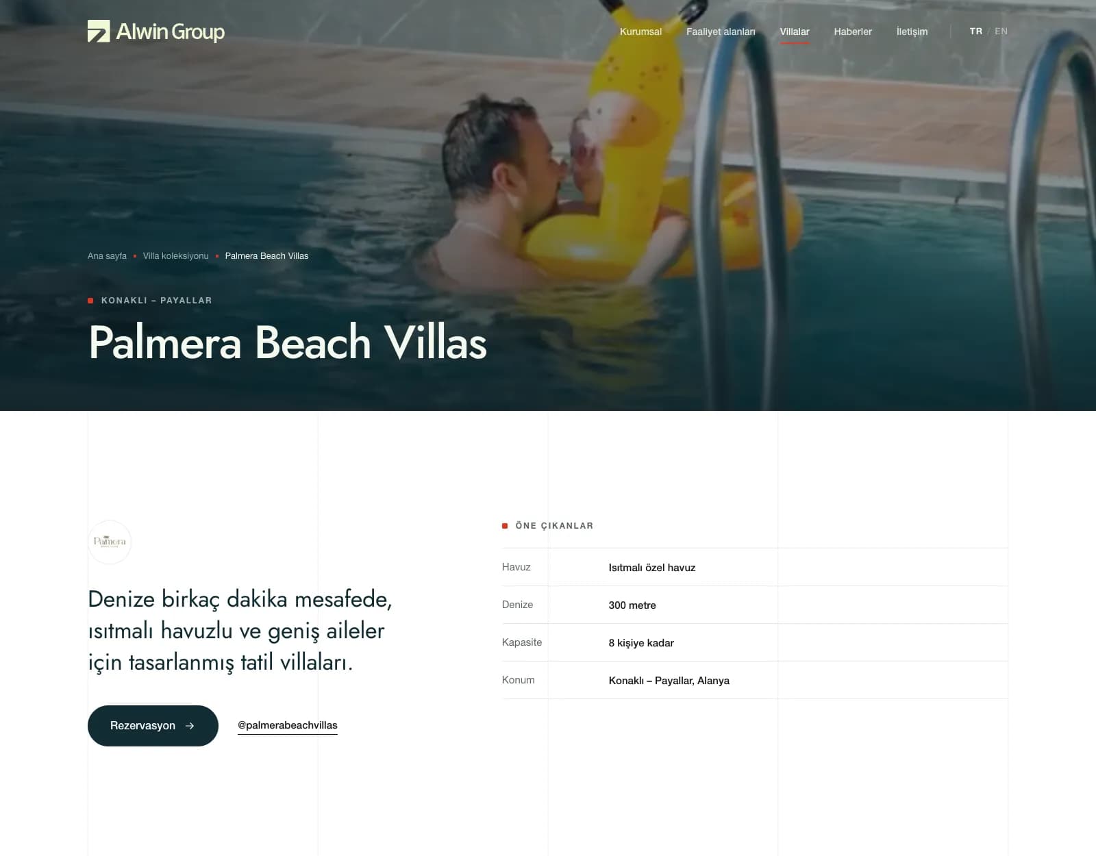 Страница виллы Palmera Beach Villas